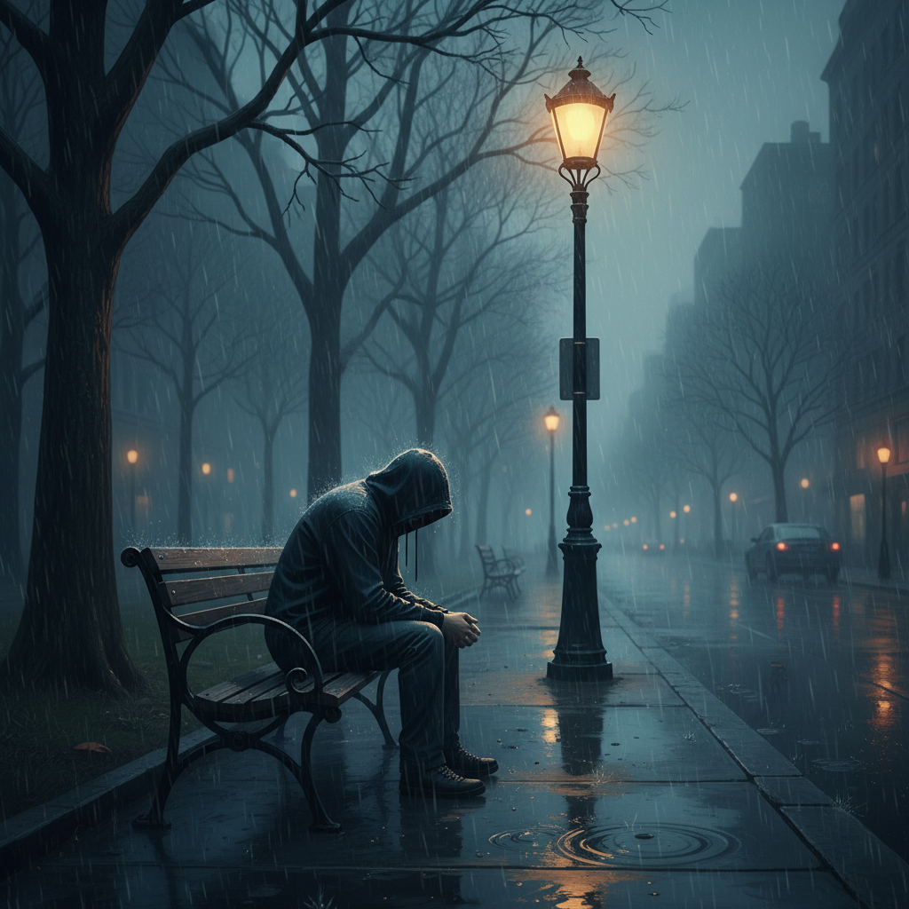 A cinematic and moody high-resolution image of a l