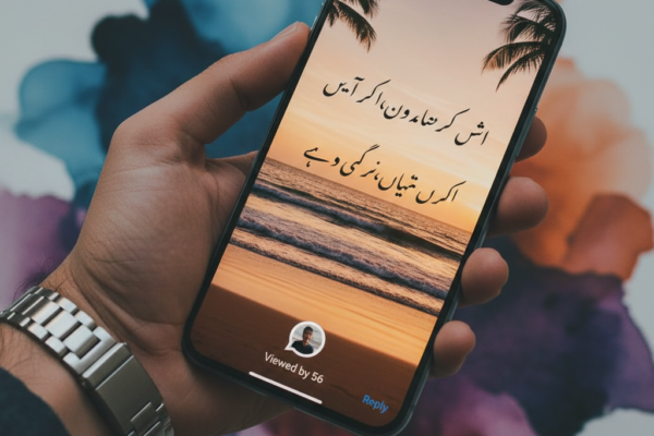 A hand holding a modern smartphone showing a beaut