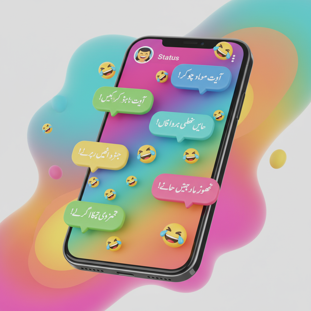 A vibrant 3D rendering of a smartphone displaying