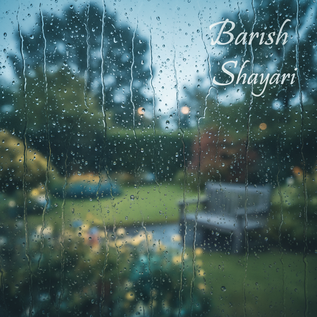A wide-angle cinematic shot of a rainy window pane